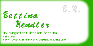 bettina mendler business card